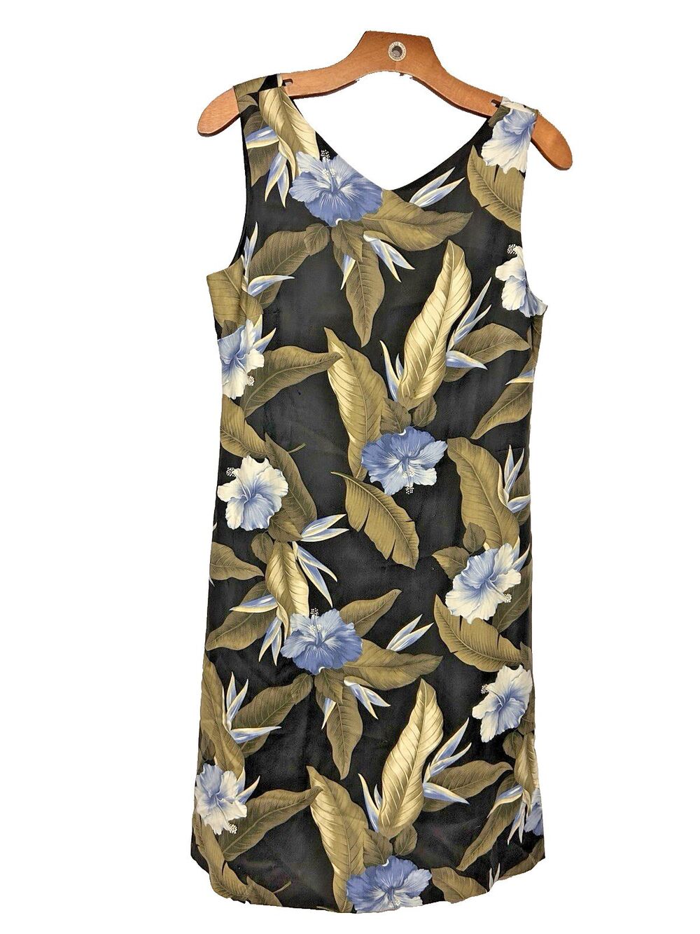 VTG Tommy Bahama Women’s Size 8 100% Silk Hawaiian Print Sleeveless Dress Zip